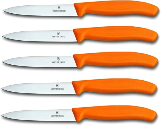 Victorinox 5 parçalı sebze bıçağı seti Swiss Classic Orange – 10 cm tırtılsız – Domates bıçağı - Seçenekler: 10 cm - 5 parçalı - Tırtıklı, 10 cm - 5 parçalı - Tırtıksız