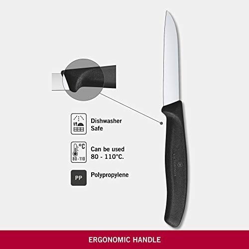 Victorinox 6.7403 SwissClassic 8cm Düz Soyma Bıçağı, Siyah