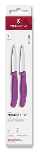 Victorinox 6.7695.2C1 Swiss Classic 2li Soyma Bıçağı Set, Mor