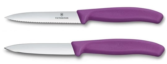 Victorinox 6.7795.2C1 Swiss Classic 2li 10cm Soyma Bıçağı Set, Mor