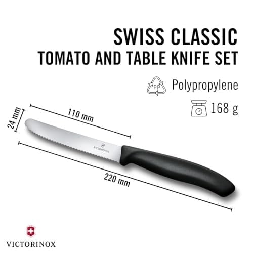 Victorinox 6.7833.6 SwissClassic Blisterli Siyah 6lı Domates Bıçağı