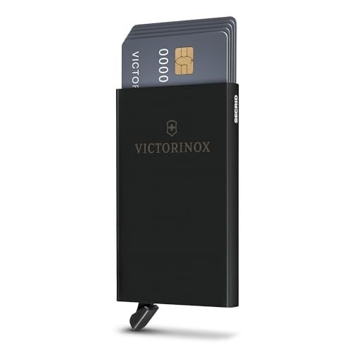 Victorinox Altius Secrid Essential Card Wallet, 10 cm, Siyah, Alüminyum, 612677| RFID, Siyah, S, Gündelik