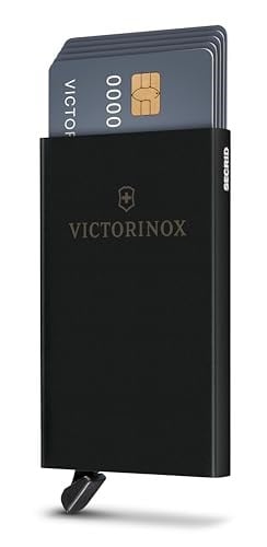 Victorinox Altius Secrid Essential Card Wallet, 10 cm, Siyah, Alüminyum, 612677| RFID, Siyah, S, Gündelik
