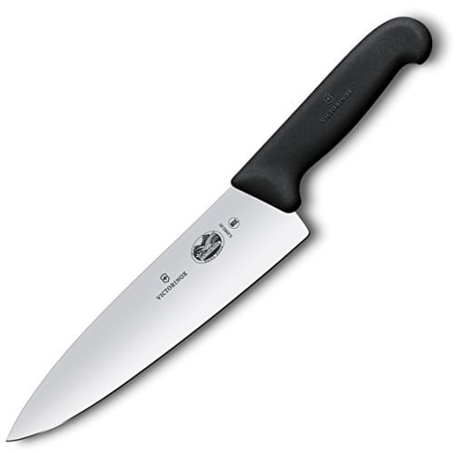 Victorinox Fibrox 20cm Düz Şef Bıçağı, Siyah, Blisterli