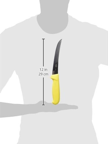 Victorinox Fibrox Kemik Sıyırma Bıçağı, Swiss Made, 15 cm Kavisli Bıçak, Kaymaz, Paslanmaz, Paslanmaz Çelik, Sarı