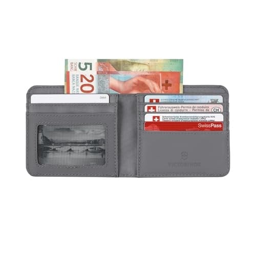 Victorinox İki Katlı Cüzdan Frost Gri Tek Beden Unisex, Buzlu Gri, Talla única, Günlük
