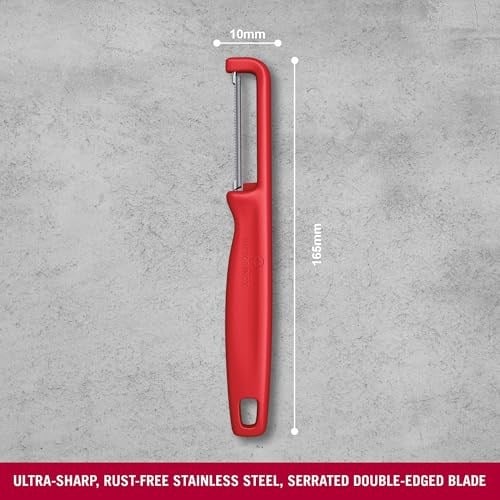 Victorinox IOTA Tırtıklı Kenar Çift Taraf Kırmızı Soyacak, 6.0943.1