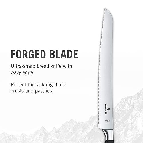 Victorinox mutfak bıçağı Ekmek bıçağı dalgalı yüzey dövülmüş hediye kutusu 23 cm, 7.7433.23 G