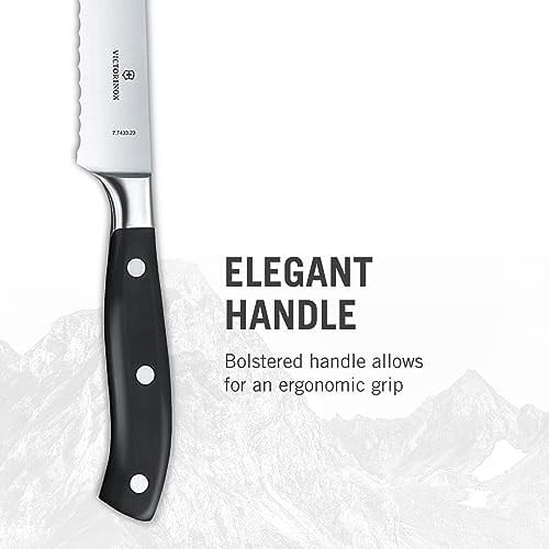 Victorinox mutfak bıçağı Ekmek bıçağı dalgalı yüzey dövülmüş hediye kutusu 23 cm, 7.7433.23 G