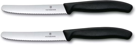 Victorinox Mutfak bıçağı seti, 2 adet (11 cm, ekstra keskin dalgalı kesim, sofra bıçağı, ergonomik sap, bulaşık makinesinde yıkanabilir)