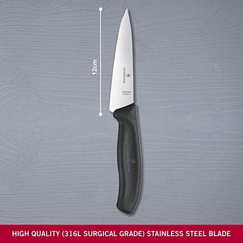 Victorinox mutfak bıçağı Swiss Classic tranç blister Uzunluk 12 cm, 6.8003.12b üstüne siyah