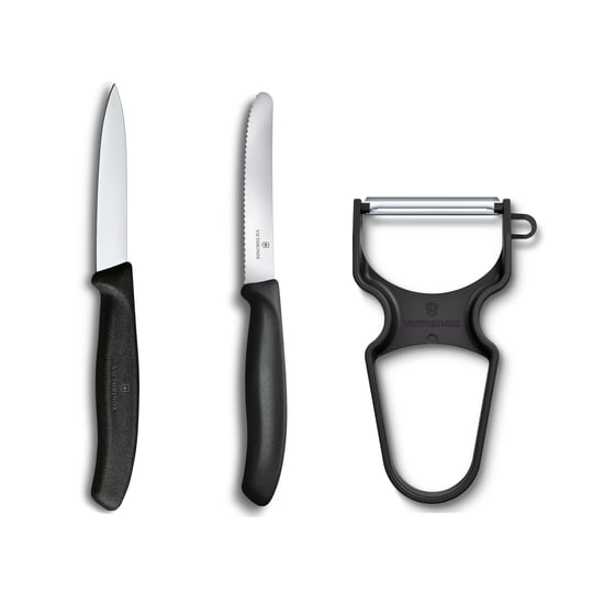 Victorinox Soyma Bıçağı Seti, 3 Parça Siyah