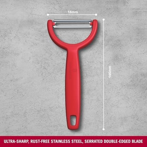 Victorinox YPSO Tırtıklı Kenar Çift Taraf Kırmızı Soyacak, 6.0963.1