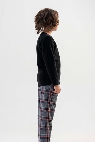VIENETTA Erkek Çocuk Siyah Pijama Takımı 201051-0217