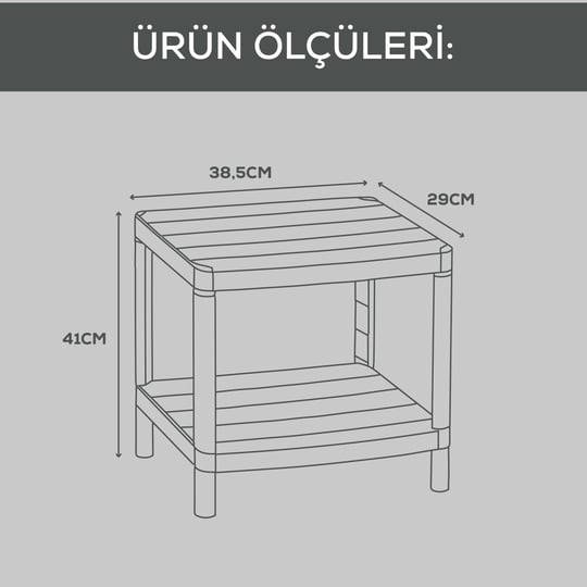 Vienev 2 Katlı Çok Amaçlı Mutfak Ve Banyo Rafı Siyah