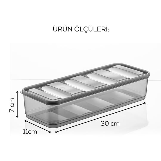 Vienev 8li 1,65 Litre Bella Buzdolabı Düzenleyici Saklama Kabı