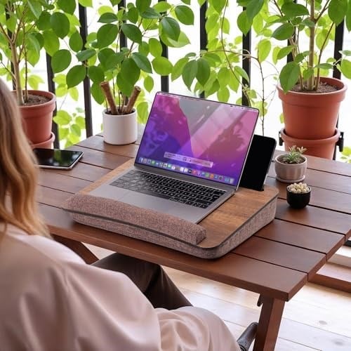 Vigo Wood-LS013 Minderli Laptop Sehpası (Ceviz)