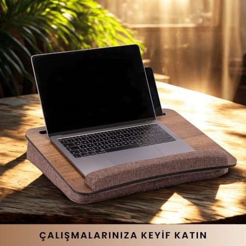 Vigo Wood-LS013 Minderli Laptop Sehpası (Ceviz)