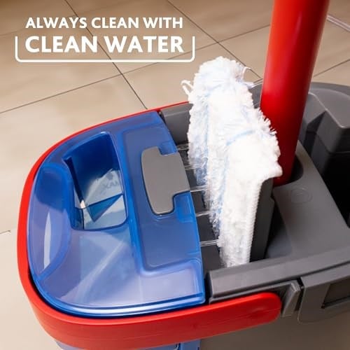 Vileda H2PRO%100 Kirli ve Temiz Suyu Ayıran Temizlik Seti & Mikrofiber Mop