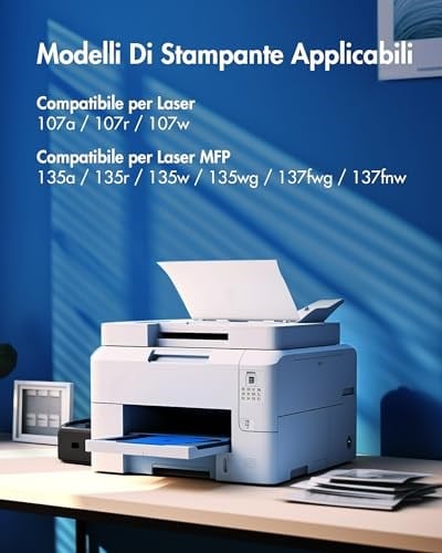 VIPGOOD HP 106A W1106A ile Uyumlu Çipli Toner Kartuşları 107w 107w 107a 107r MFP 137fnw 137fwg 135a 135r 135w 135wg için (Siyah, 2-Paket)