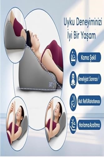 VISCORA Çiftler İçin Yakınlık Yastığı 3D Ergonomik Kama Tasarım Kalça, Bel, Boyun ve Bacak Destekli