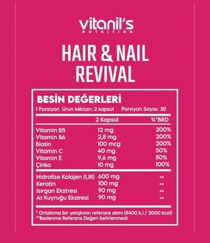 Vitanils Nutrition Revival Hair&Nail Kapsul - 60X1