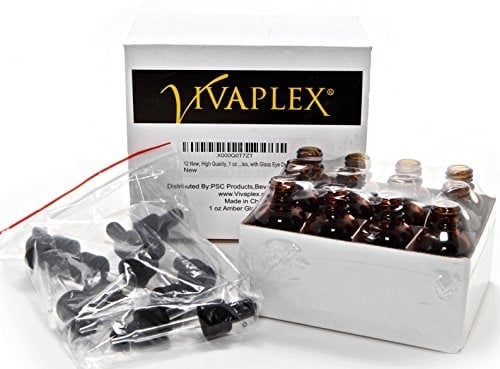 Vivaplex 12, Amber, 1oz Cam Şişeler, Cam Göz Damlalıklı