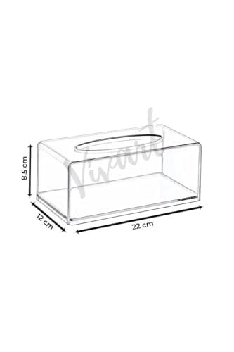 Vivart Üstü Desenli Clear Peçete Organizeri Z Peçetelik Şeffaf 22 x 12