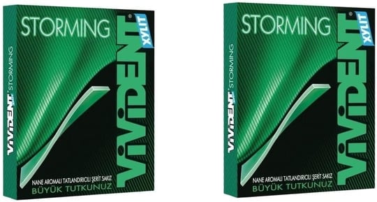 Vivident Storming Nane Aromalı Şekersiz-Tatlandırıcılı Şerit Sakız 33g (2 ADET)