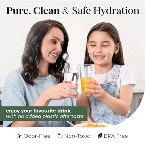 Vivocci Kırılmaz Tritan Plastik Su İçme Bardakları 12 oz | Meyve Suyu İçecekleri ve Kokteyller için İdeal | Kırılmaz Barware | Highball Uzun Şeffaf Bardak Bardakları | Bulaşık Makinesinde Yıkanabilir