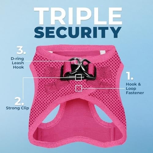Voyager Step-in Air Dog Harness - Best Pet Supplies tarafından Küçük ve Orta Boy Köpekler için Tüm Hava Koşullarına Uygun Örgü Adım Yeleği - Koşum Takımı (Fuşya), XX-Small (2 paketi)