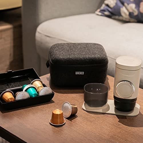 WACACO Minipresso NS2 Çantası, Kapsül Kutusu, Altlık ve Havlu ile Koruyucu Kılıf, Minipresso NS2 Makinesi için Aksesuar