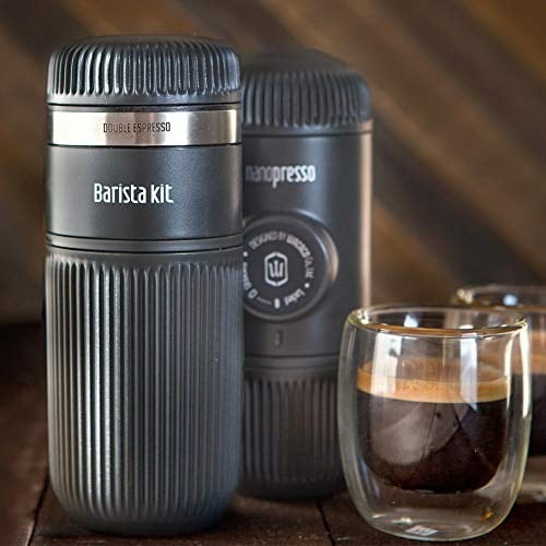 WACACO Nanopresso Barista Kit, Taşınabilir Espresso Makinesi için Aksesuar Nanopresso Çift Espresso, Lungo