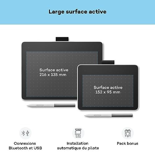 Wacom One M kalem tableti, pilsiz EMR kalem, Bluetooth bağlantısı, Windows, Mac, Chromebook ve Android için – yaratıcı yeni ba - Seçenekler: Ekran, Sadece tepsi, Wacom One M, Wacom One S, Wacom One 14