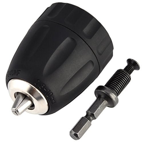 Walfront SDS Matkap aynası adaptörü 3/8‑24unf 0,8‑10 mm Anahtarsız Matkap Ucu Chuck Clip 1/4 inç Altıgen Şaft Adaptörlü