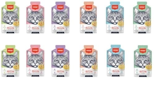 Wanpy Karışık Aromalı Kedi Çorbası (50GR X 12 Adet) Sıvı Kedi Ödülü