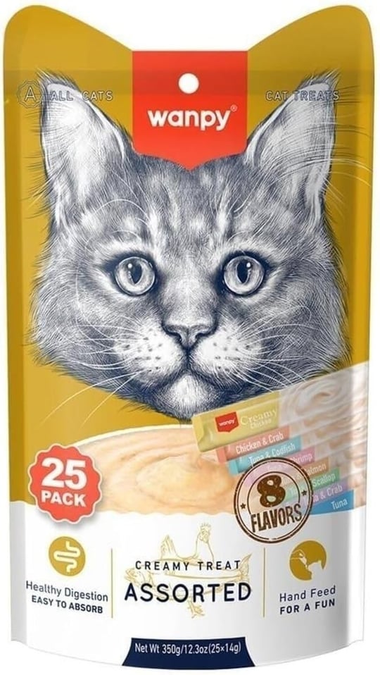 Wanpy Karışık Krema Kedi Ödülü 25x14gr