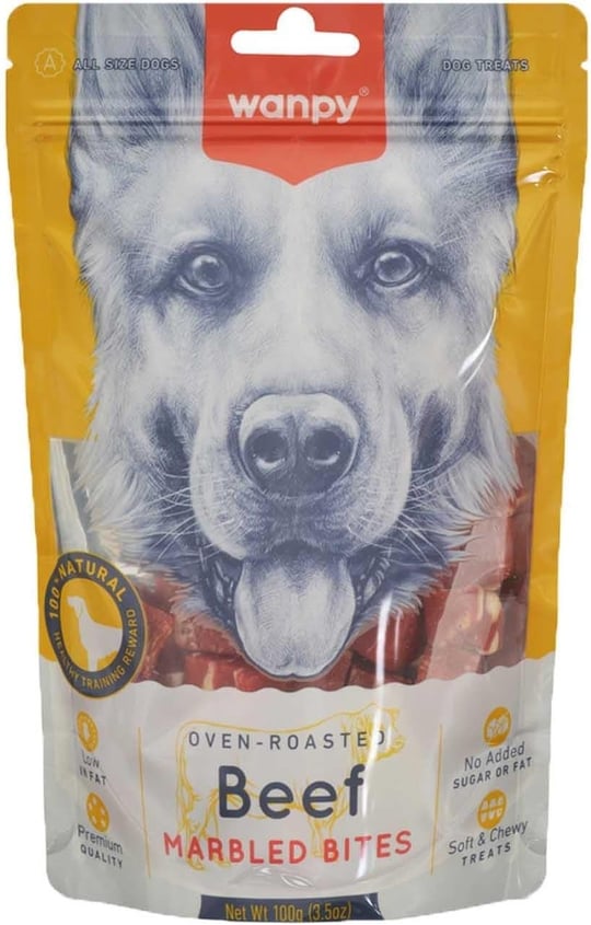 Wanpy Marbled Köpek Ödül Et Parçaları 100 g