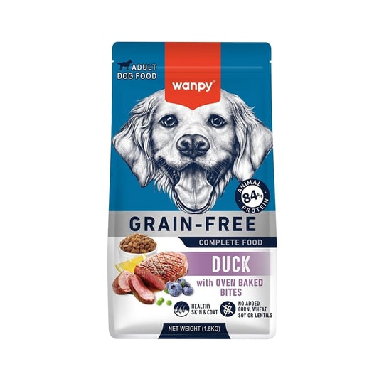 Wanpy Ördekli Tahılsız Yetişkin Köpek Maması 1,5kg