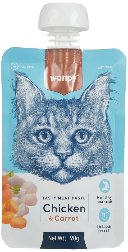 Wanpy Taze Tavuklu&Havuçlu Kedi Et Ezmesi 90 gr