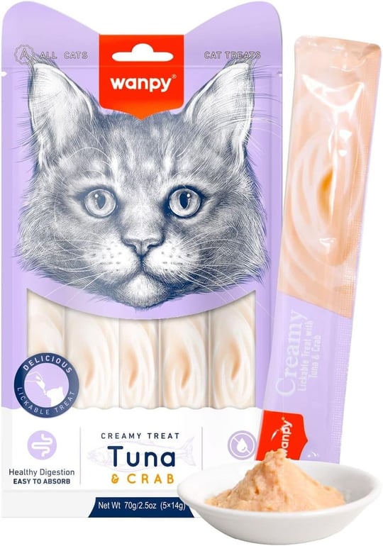 Wanpy Ton ve Yengeç Likit Kedi Ödülü 5x14gr