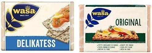 Wasa İnce Gevrek Ekmek (Crispbread Delikatess) 270 g. ve Wasa Sade Gevrek Ekmek (Crispbread Original) 275 g.
