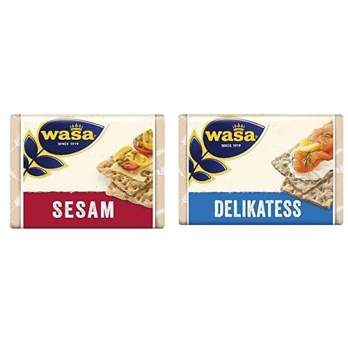 Wasa Susamlı Gevrek Ekmek (Crispbread Sesam) 200 Gr ve Wasa İnce Gevrek Ekmek (Crispbread Delikatess) 270 g.