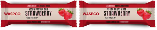 Waspco Vegan Çilekli Protein Bar 40g 2li paket