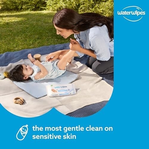 WaterWipes Yeni Doğan & Hassas Ciltler için 720 Yaprak Bebek Islak Mendili (12 x 60 Adet), Bitki Tabanlı