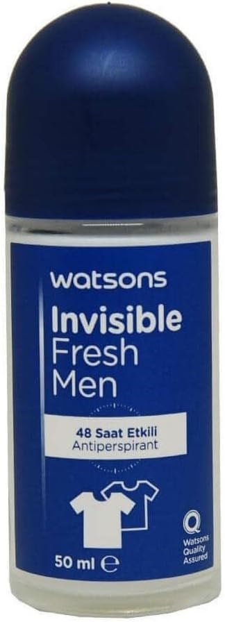Watsons Invisible Fresh Men 48 Saat Etkili Roll On 50 ml