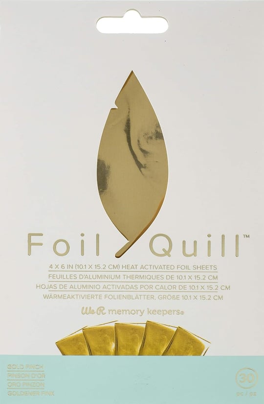 We R Memory Keepers 660667 Isı Etkinleştirilebilir Folyo, Stieglitz, Foil Quill Transfer Folyosu, 5 Folyo Sayfası 10,1 x 15,2 cm, Kart Tasarımı ve Daha Fazlası İçin