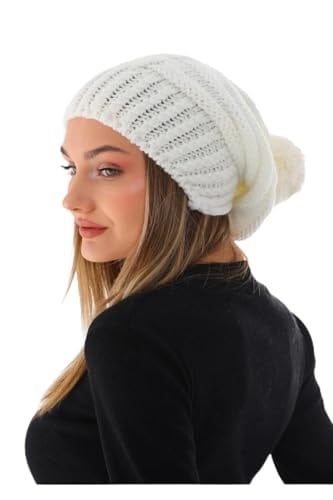 Wearflawless Kadın Kalın Örgü Ponponlu Bere-1
