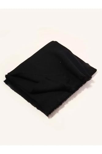 Wearflawless Unisex Sade Kalın Yumuşak Siyah Atkı siyah Tek Ebat