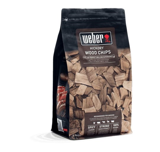 Weber 17624 tütsü cipsi Hickory 700 g, tütsüleme, aroma, mangal, kahverengi, 17,8 x 8,9 x 30,5 cm